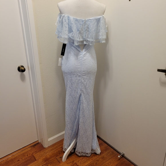 Lulu's Feeling Amorous Light Blue Lace Dress - Picture 5 of 6